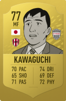 サッカーカード,MF,KAWAGUCHI,日本,77