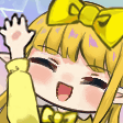 アニメ,キャラクター,笑顔,黄色