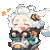 キャラクター,アニメスタイル,白い髪,かわいい