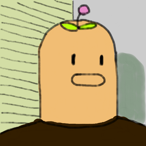 アイコン,キャラクター,植物,頭に芽,茶色シャツ
