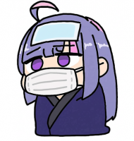紫髪,マスク,着物,キャラクター,前髪,可愛い,おでこ