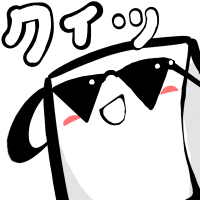 クイッ,キャラクター,サングラス,かわいい,イラスト,白いキャラクター,手書き