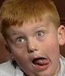 子供,変顔,赤毛,男の子,面白い表情