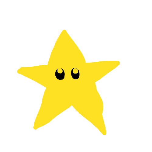 星,キャラクター,黄色,シンプル,かわいい