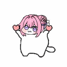 猫,キャラクター,ピンクの髪,イラスト,可愛い