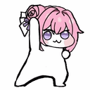 ゆるキャラ,ピンク髪,リボン,かわいい,イラスト,デフォルメ,キャラクター